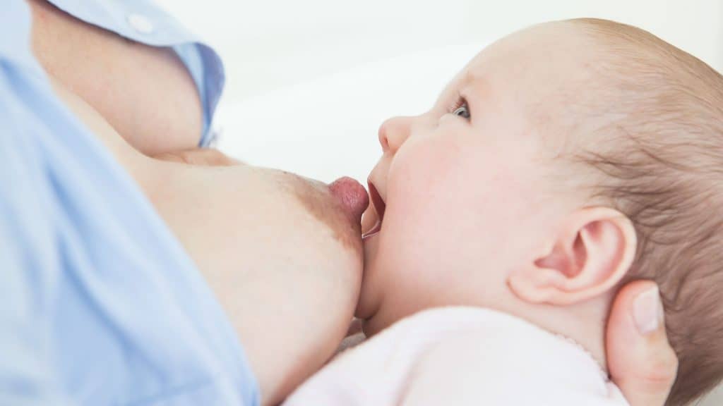 Latching your baby on for breastfeeding